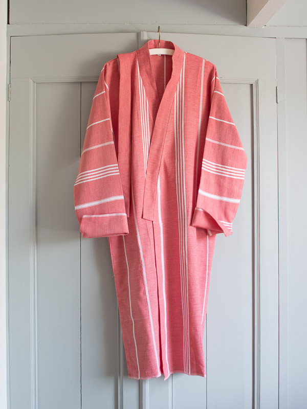 hammam bathrobe size M, brick red